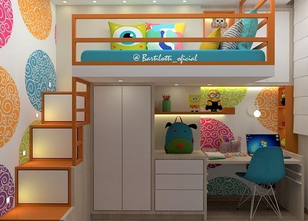 Beliche planejada: 20 ideias de quarto infantil + dicas de decoração.