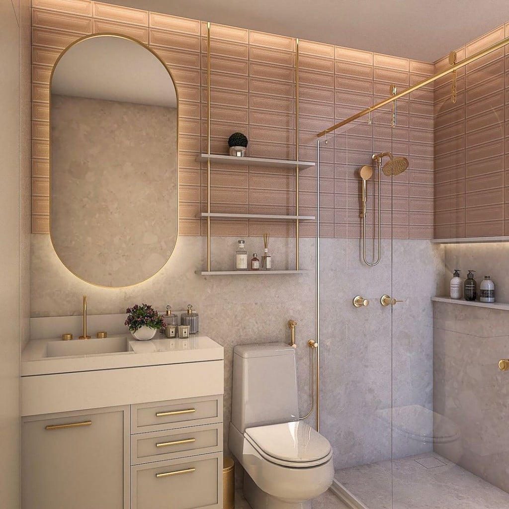 Banheiro moderno para apartamento