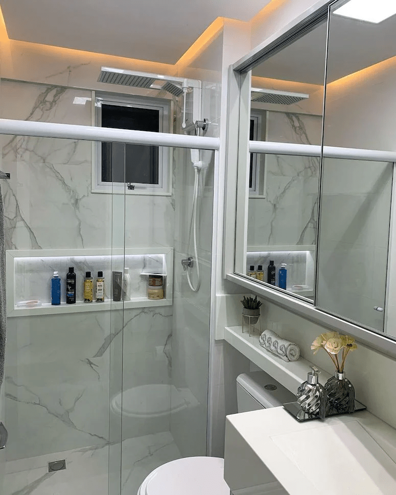 Banheiro moderno: uso de nichos