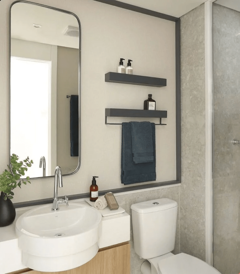 Banheiro modernos: prateleiras