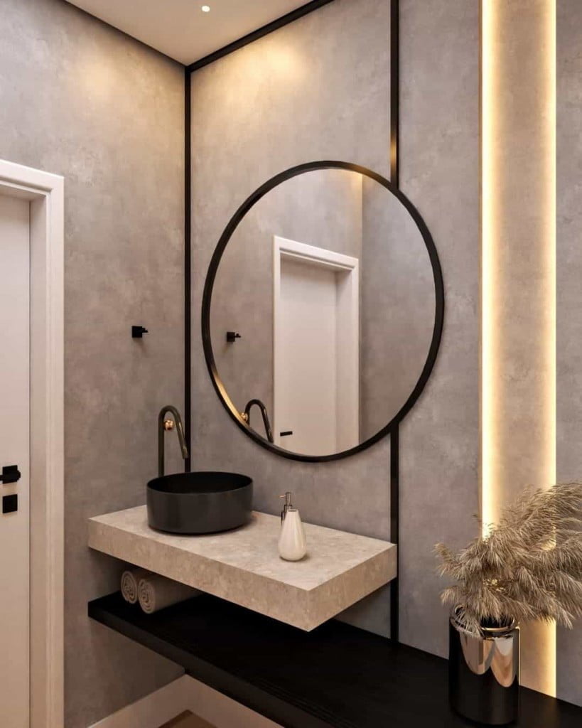 Espelhos em banheiros pequenos