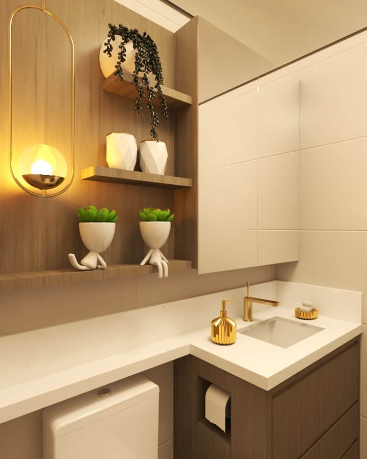 banheiros pequenos 8 Como decorar um banheiro pequeno e moderno com estilo e praticidade