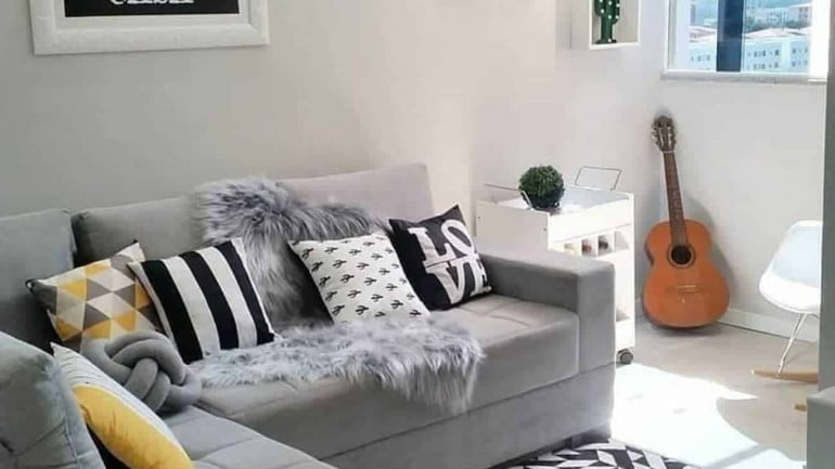 Sofá em L: inspire-se com 10 decorações lindas de sala de estar.