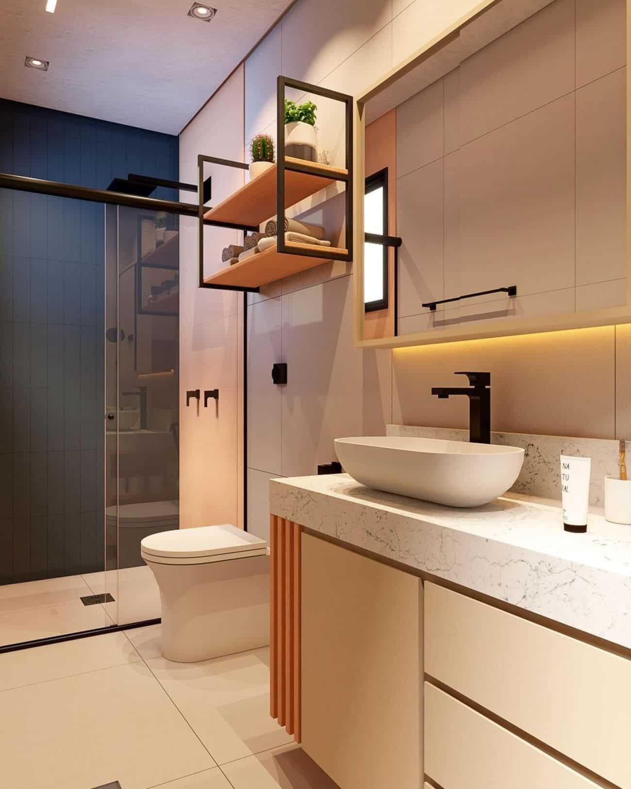 Nicho para banheiro: 9 ideias para você compor a decoração de banheiros.