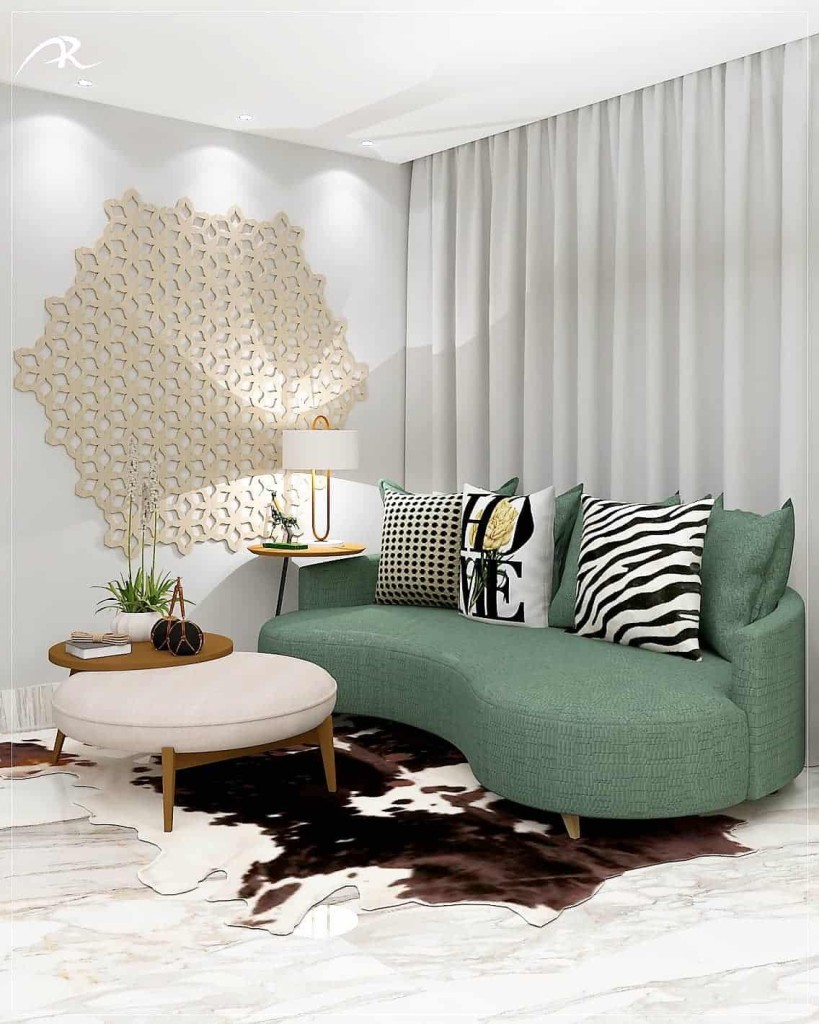 sofa verde 2 Sofá verde: como usar essa cor na decoração da sua sala de estar