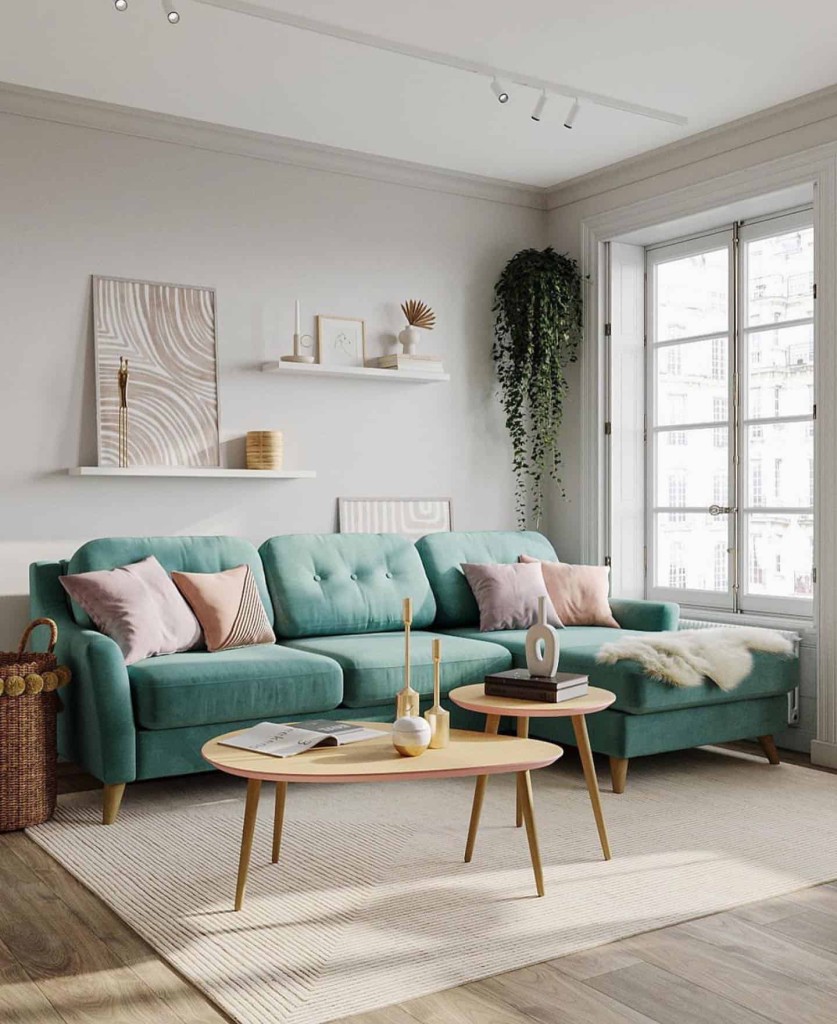 sofa verde 6 Sofá verde: como usar essa cor na decoração da sua sala de estar