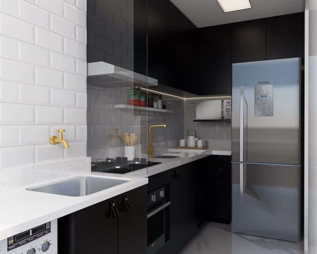 armario de cozinha preto 1 Armário de cozinha preto: dicas +7 modelos inspiradores para apostar na ideia.