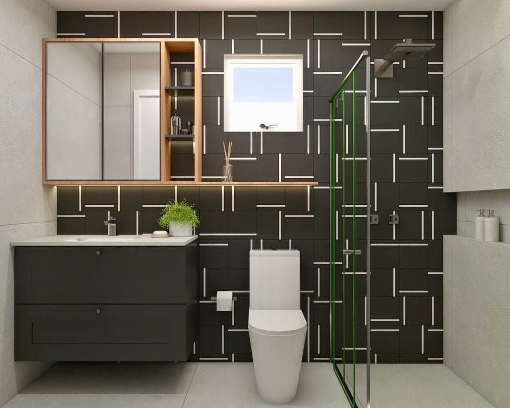 banheiro preto 4 Banheiro preto: dicas +10 inspirações para você aderir ao estilo repleto de elegância