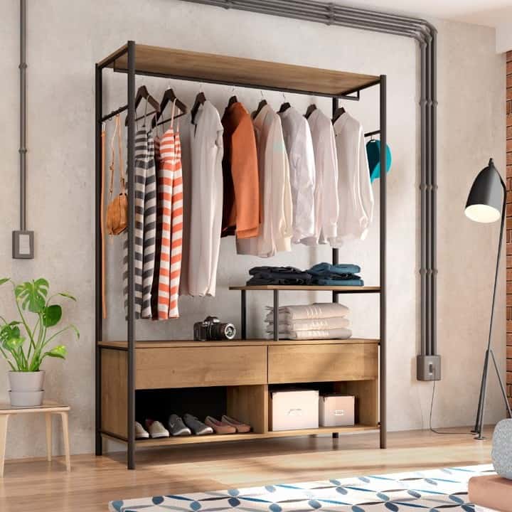 closet aberto 4 Closet aberto: dicas +7 modelos para usar e organizar suas roupas.
