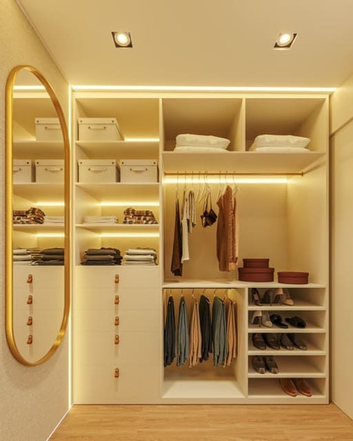 closet aberto 8 1 Closet aberto: dicas +7 modelos para usar e organizar suas roupas.