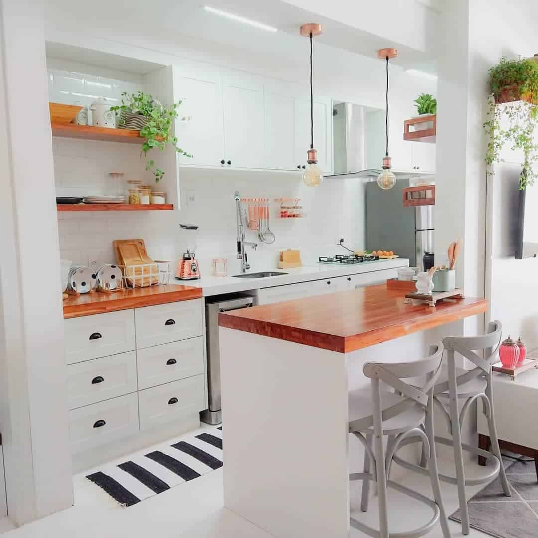 decoração minimalista de cozinha