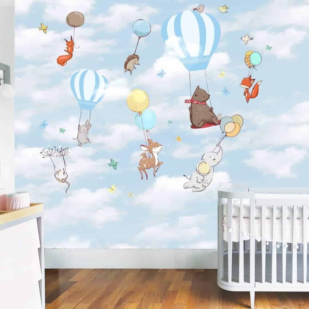 papel de parede para quarto de bebe