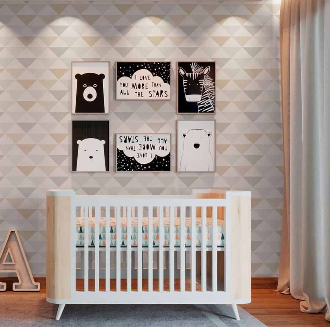 papel de parede para quarto de bebe