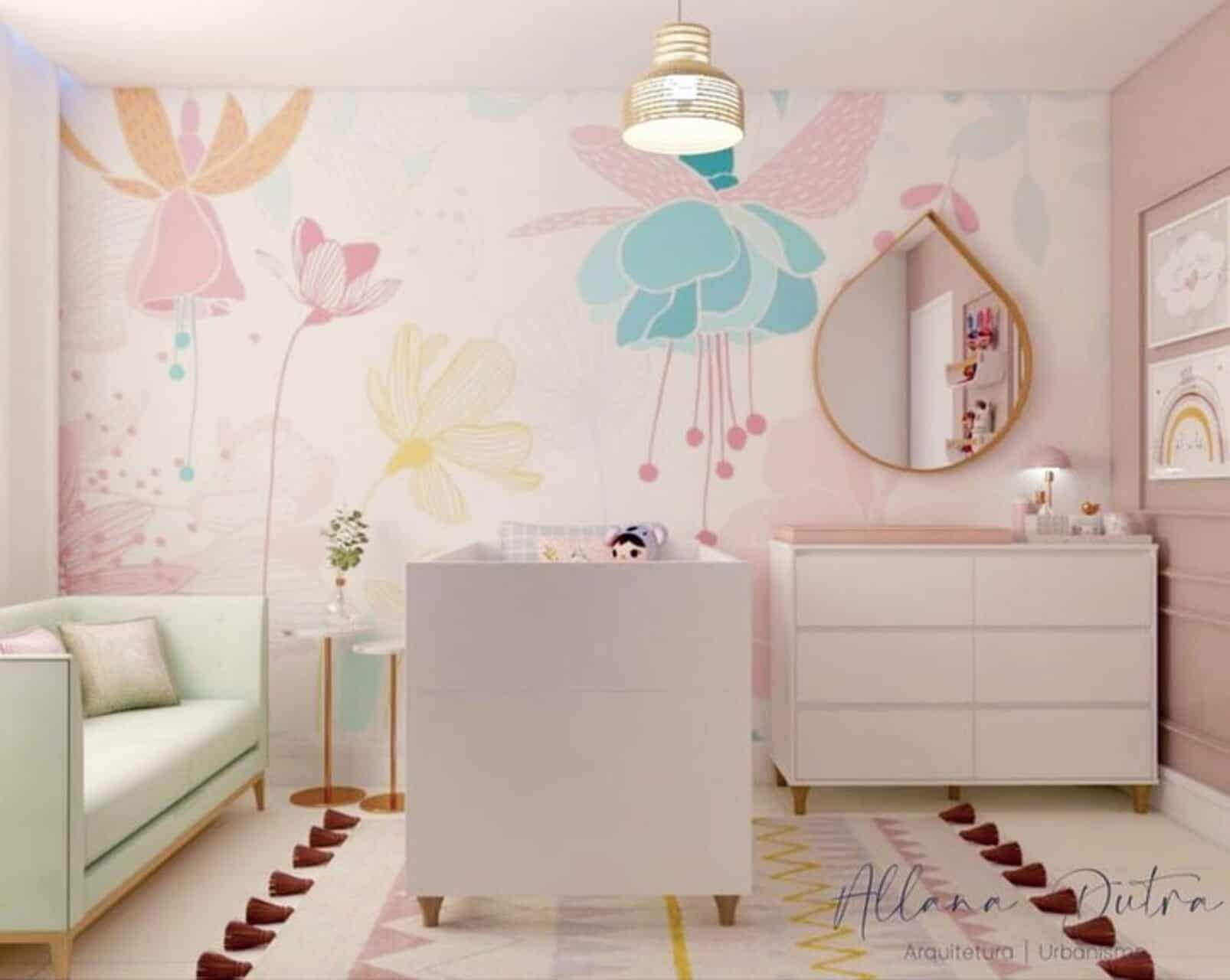 Papel de parede para quarto de bebê: dicas +12 modelos para compor a decoração.