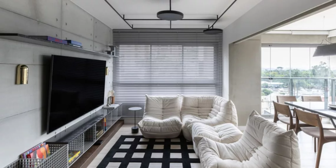 Apartamento reflete personalidade dos moradores com toque rock and roll