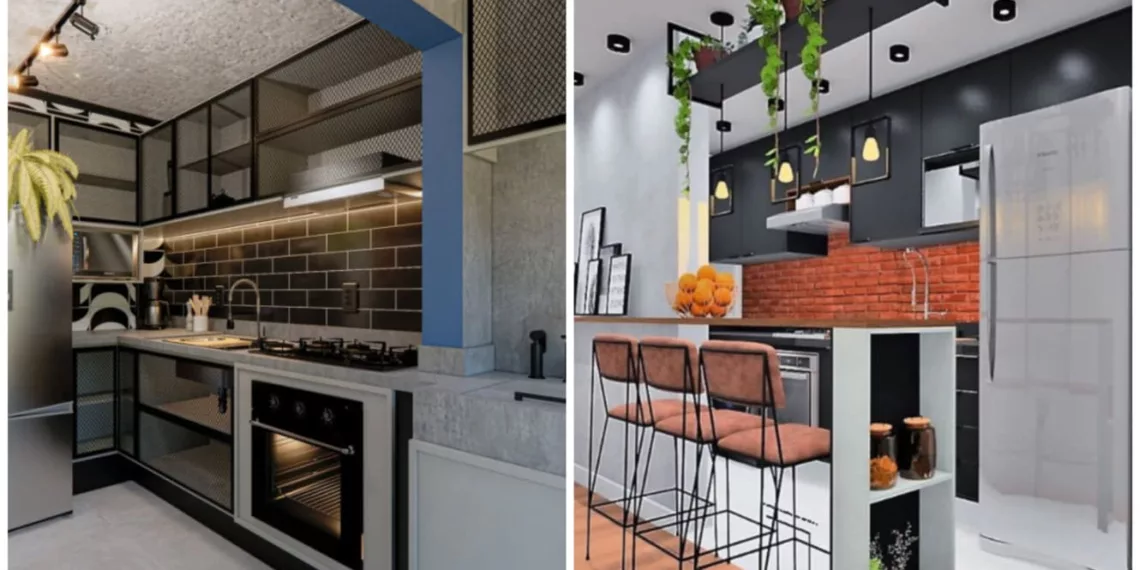 Cozinha industrial não é frieza: como tubulação exposta e concreto viraram símbolo de aconchego urbano