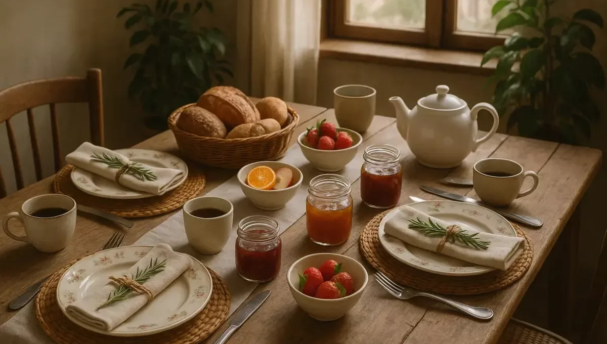 Como montar uma mesa de café da manhã de domingo em estilo rústico chic