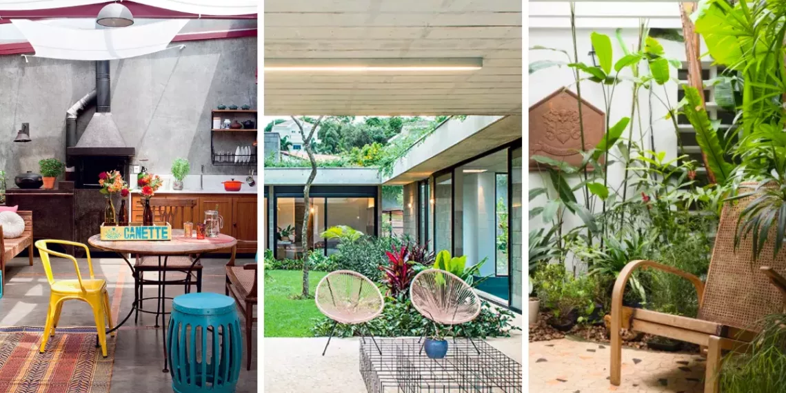 Pátio interno como protagonista: projetos que transformam espaço e atmosfera