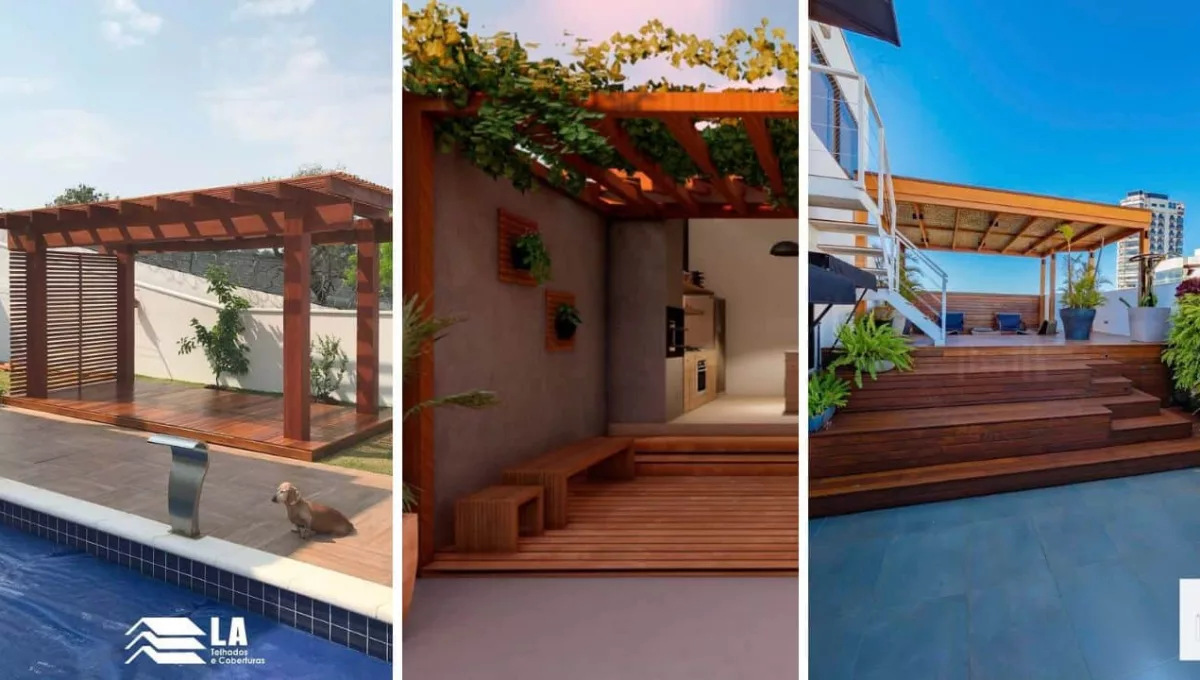 Pergolado com Deck: charme, conforto e funcionalidade para áreas externas