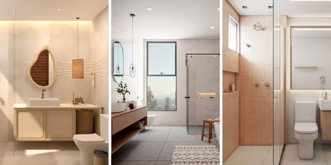 Banheiro Japandi: como criar um refúgio minimalista com iluminação, revestimentos e cores equilibradas