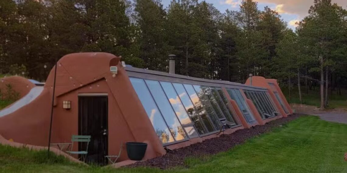 Casa sustentável no deserto encanta mais de 325 mil pessoas com estética terrosa, plantas e alma própria