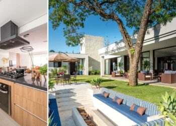 Elementos que têm como prioridade fortalecer a estrutura de casas e apartamentos se conectam com a arquitetura de interiores dos projetos | Projeto da Isabella Nalon | Foto: Julia Herman
