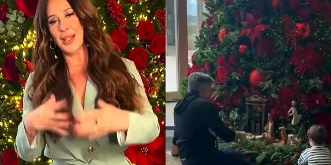 Claudia Raia exibe decoração de Natal e emoção do caçula