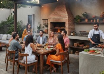 Área Gourmet no Quintal: Como Criar uma Edícula com Churrasqueira Perfeita