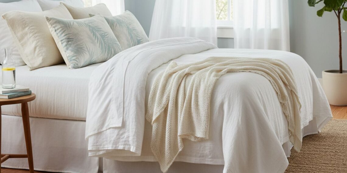 Tecidos leves para uma cama fresca e elegante no verão