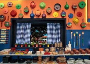 Cenário do reality “Escola de Sabores”, exibido pela Band, ambientado com utensílios das marcas Wolff e Lyor. Foto: Divulgação