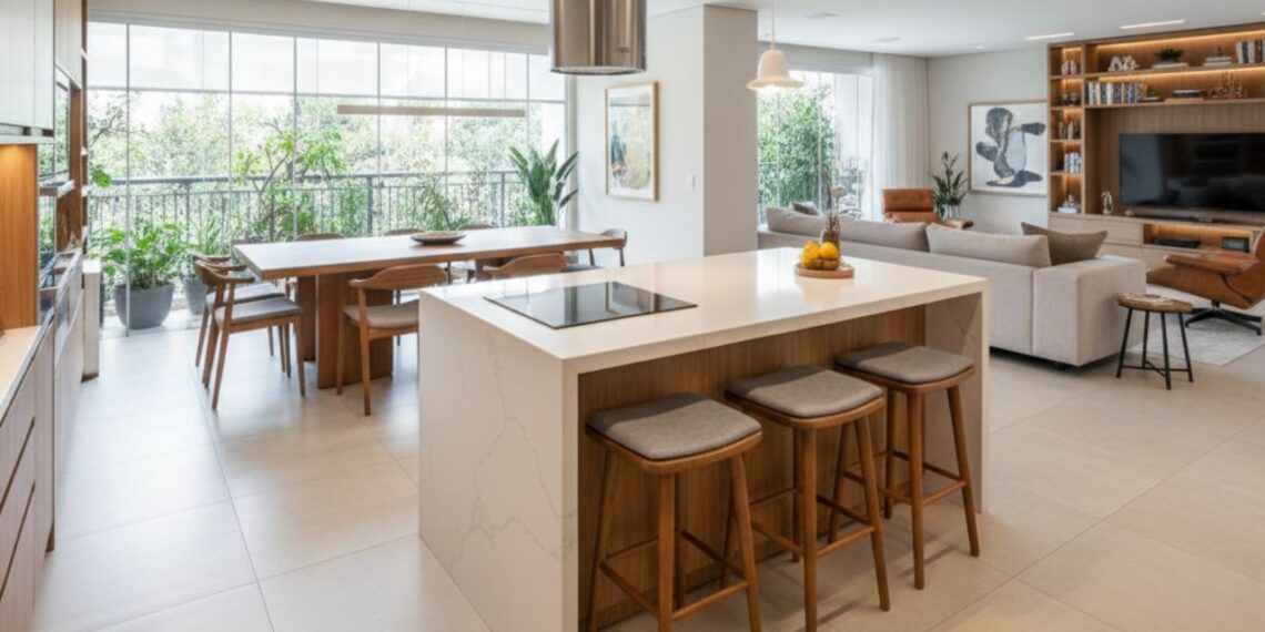 Cozinha integrada com ilha: 4 inspirações para criar ambientes modernos e cheios de significado