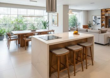 Cozinha integrada com ilha: 4 inspirações para criar ambientes modernos e cheios de significado