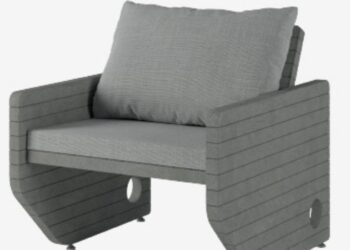 Poltrona Monolitos assinada por Rafaela Gravia , vencedora do 1o lugar na categoria Inovação  em Design no 1o Prêmio Design da Movelaria Nacional.