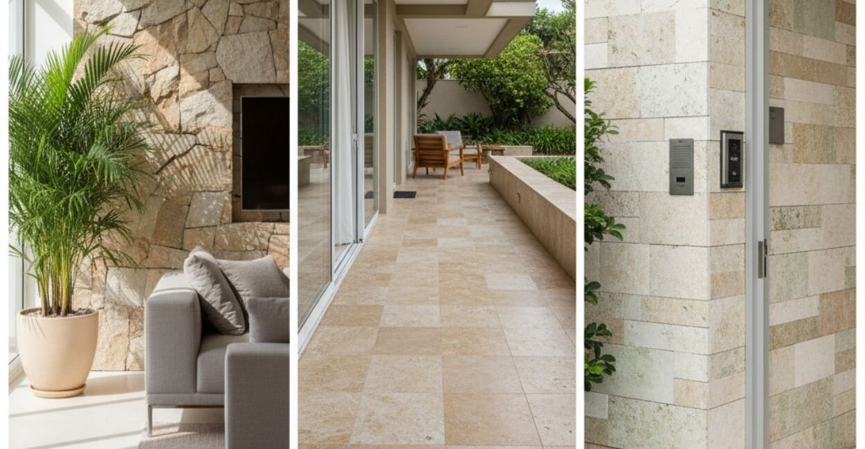 4 pedras naturais que elevam projetos de arquitetura com textura, profundidade e presença real