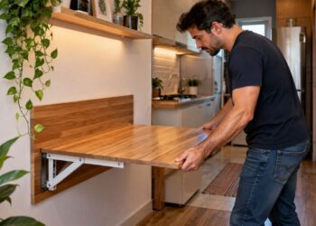 Mesa dobrável de parede ganha espaço em casas pequenas: veja como montar sem perder circulação