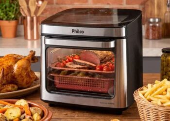 Nova air fryer Philco de 16 litros chega com janela dupla que evita perda de calor e oito modos de preparo
