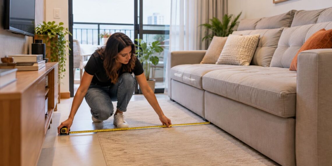 Sofa retratil para sala de estar MRV