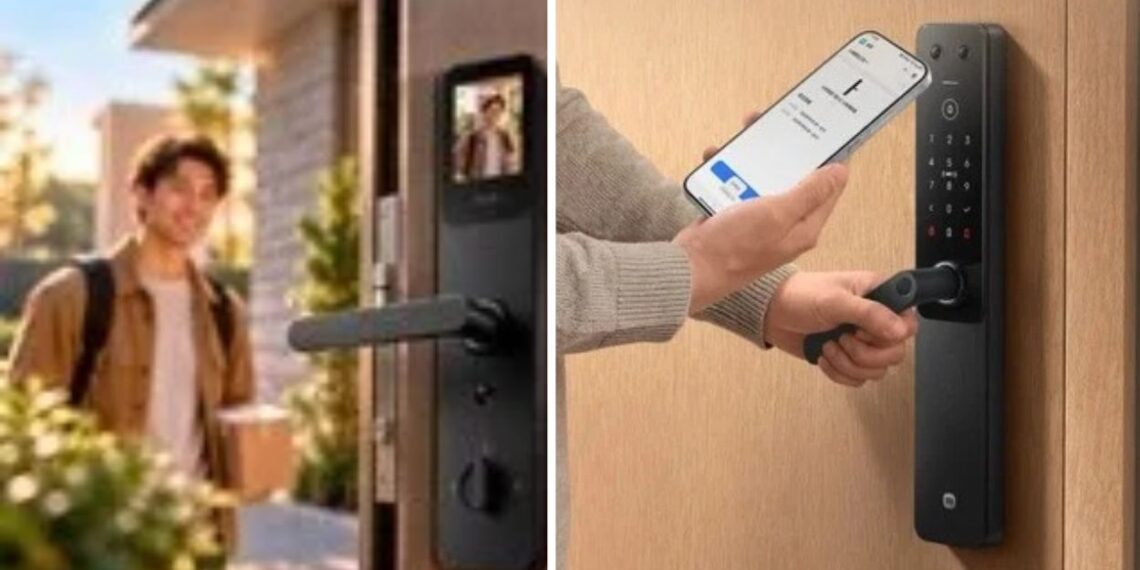Fechadura inteligente da Xiaomi chega com tela embutida e câmera que filma quem toca a campainha